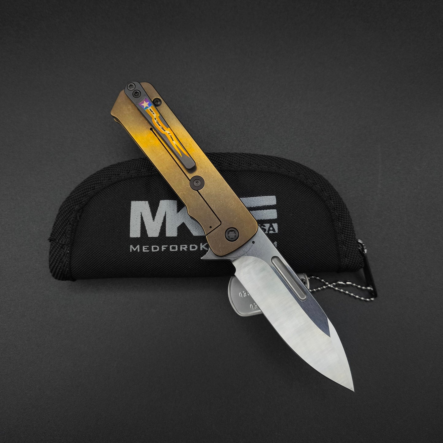 Medford TFF-4 DP, Bronze Titanium, Black G10 2