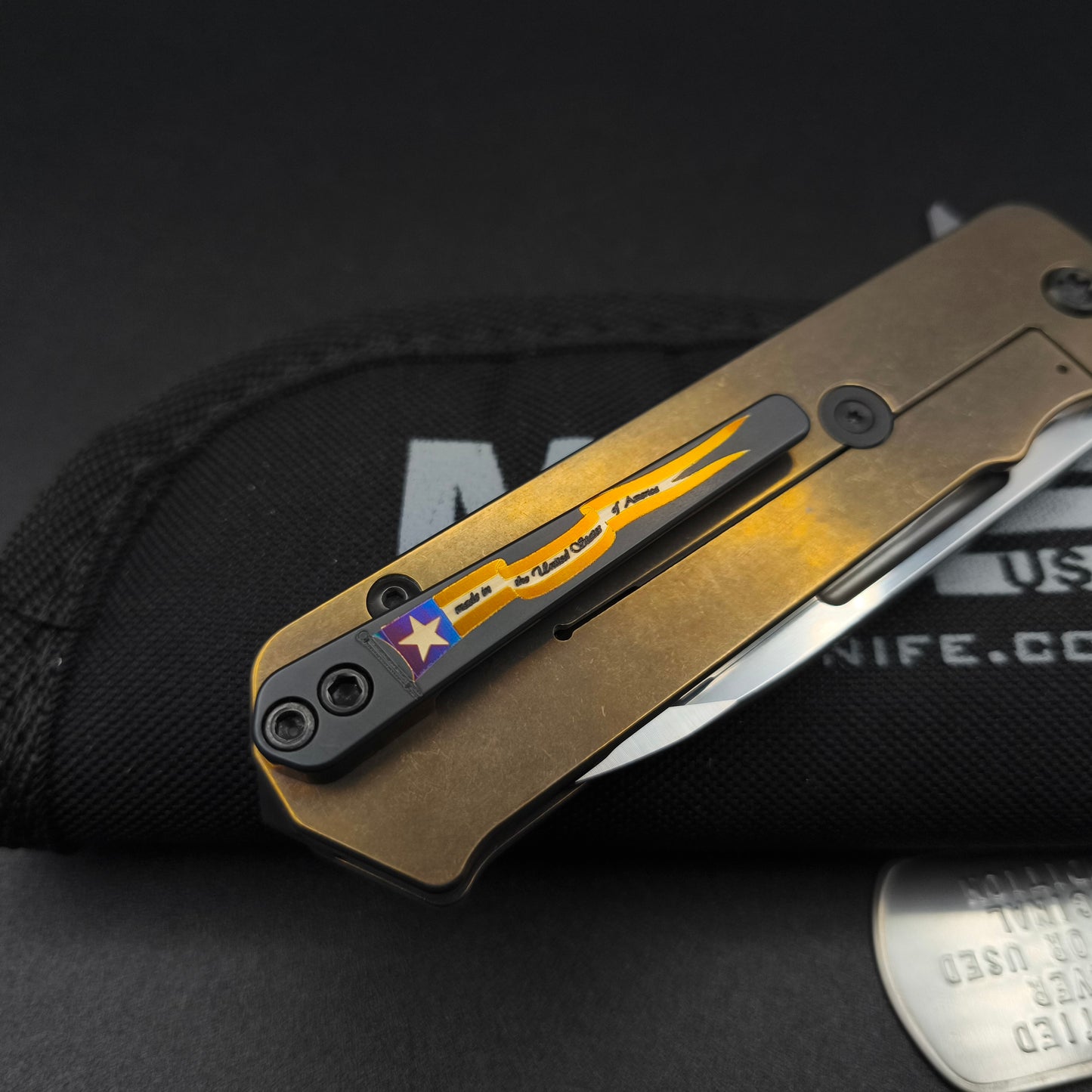 Medford TFF-4 DP, Bronze Titanium, Black G10 3