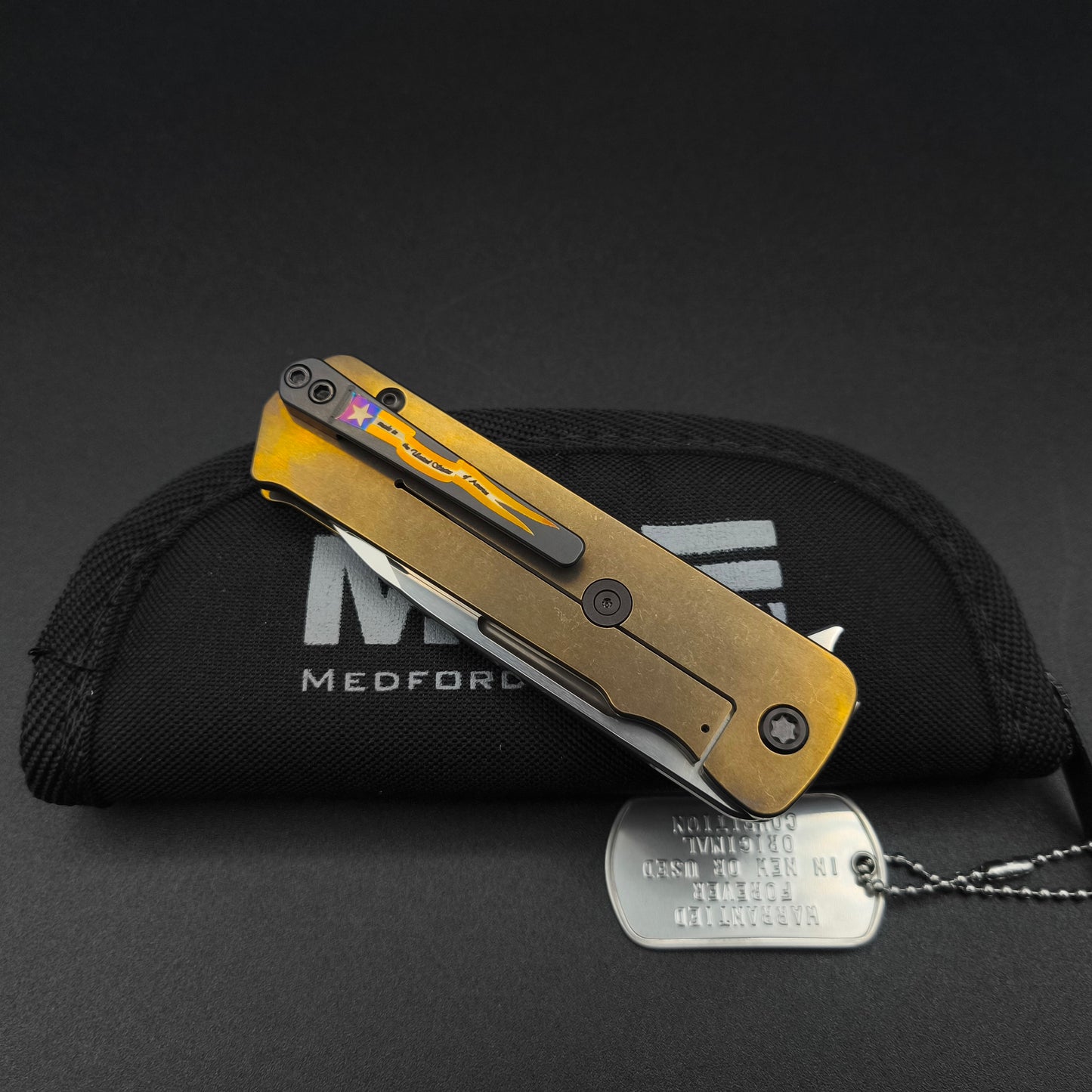 Medford TFF-4 DP, Bronze Titanium, Black G10 5