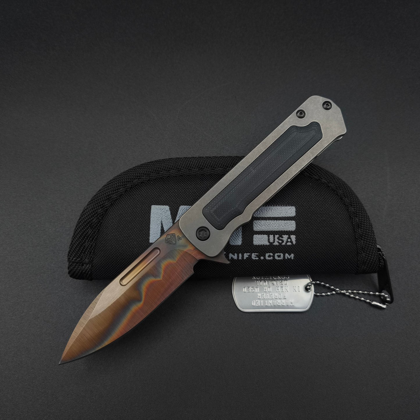 Medford TFF-4 Vulcan DP, Titanium, Black G10 1