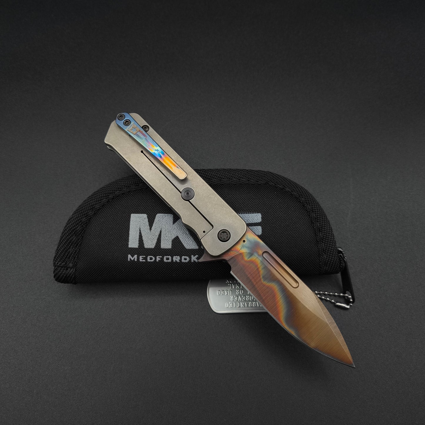 Medford TFF-4 Vulcan DP, Titanium, Black G10 2