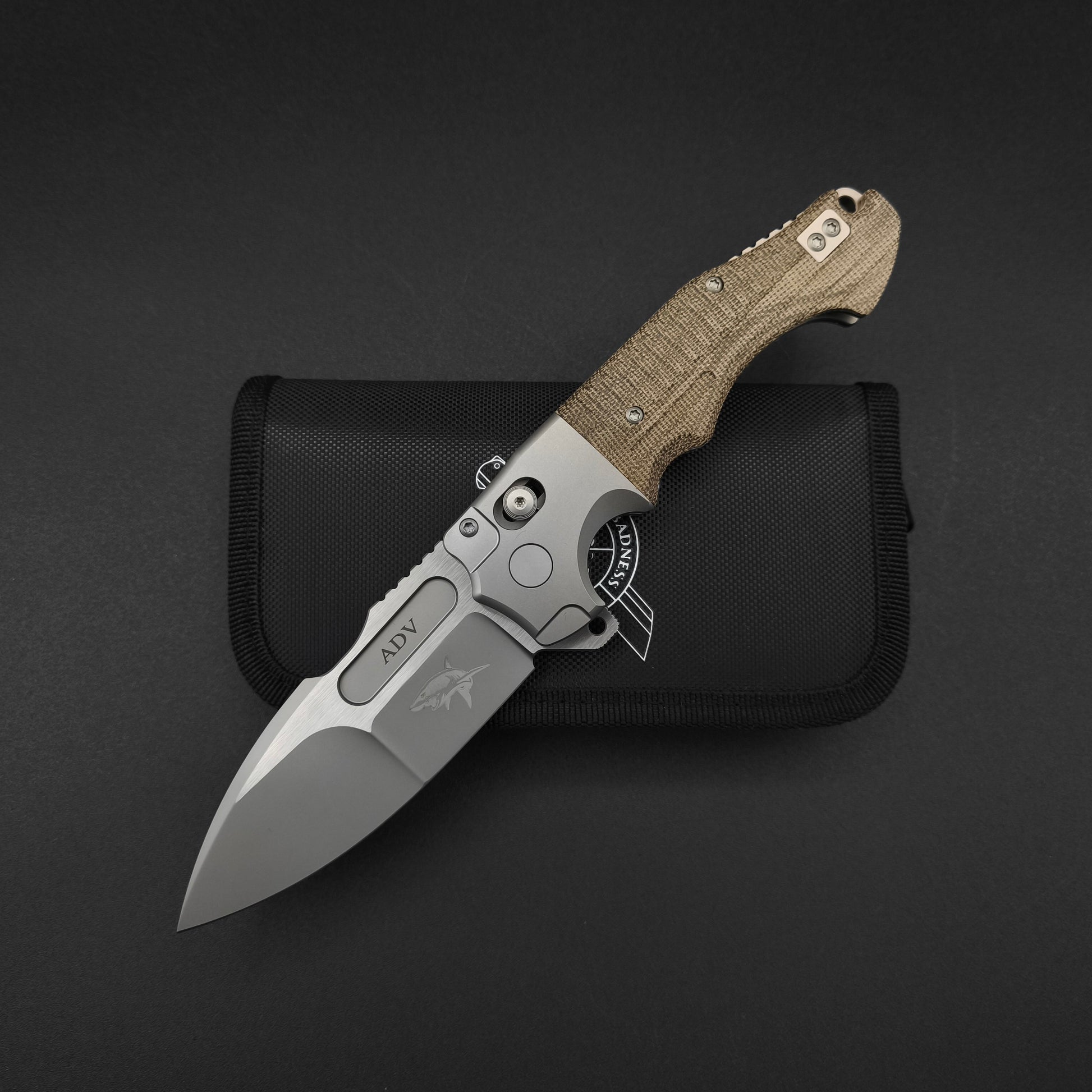 ADV Bullshark Gen 2, Titanium and Micarta 1