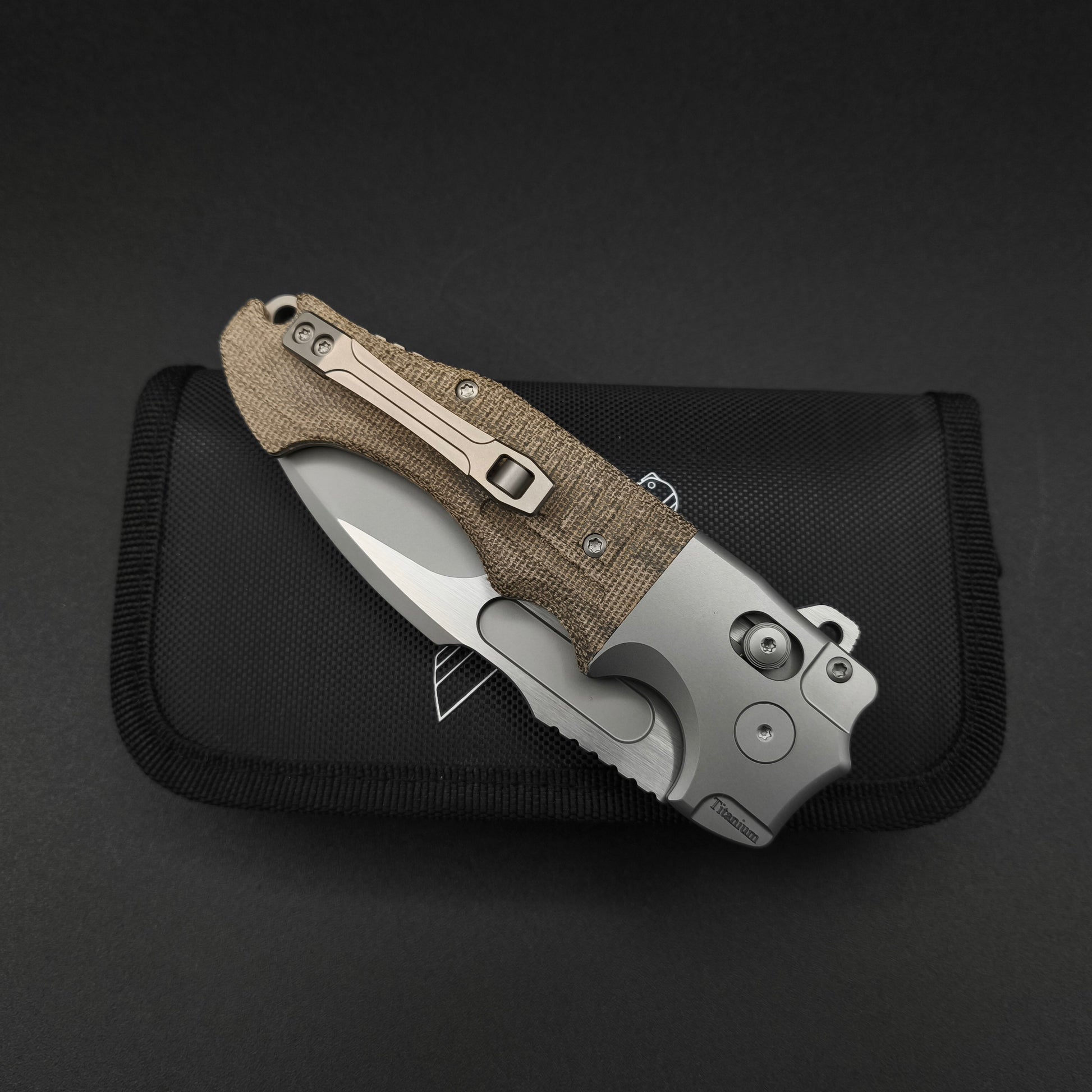 ADV Bullshark Gen 2, Titanium and Micarta 4