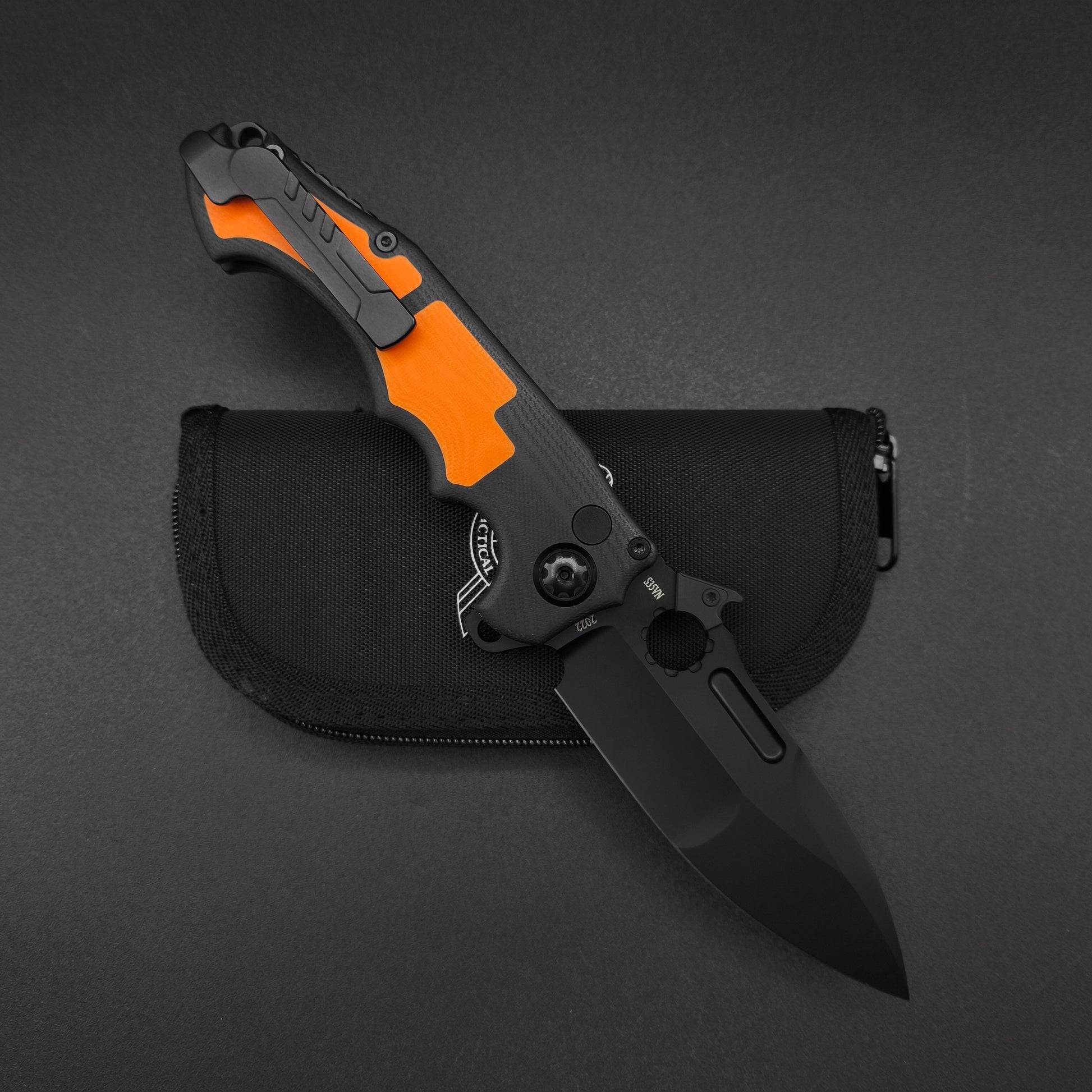 ADV Pitboss 2 Black and Orange G10 2