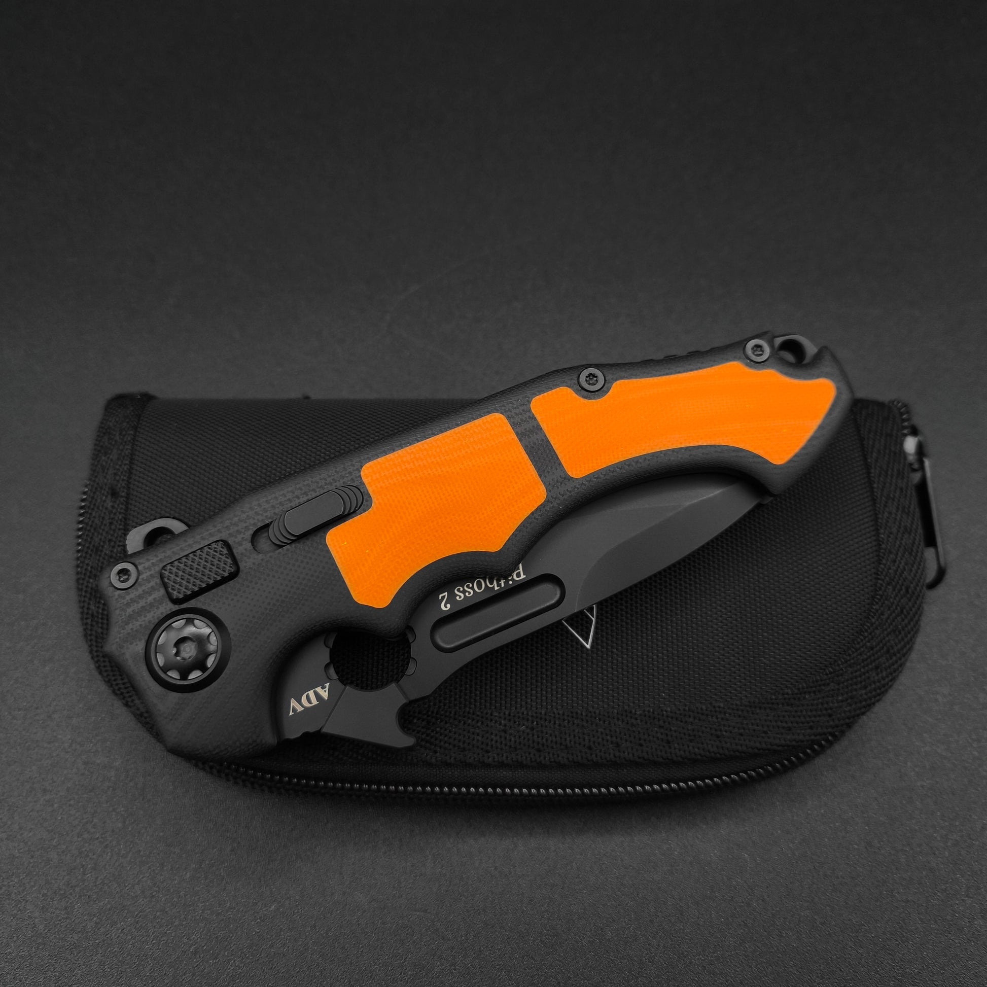 ADV Pitboss 2 Black and Orange G10 3