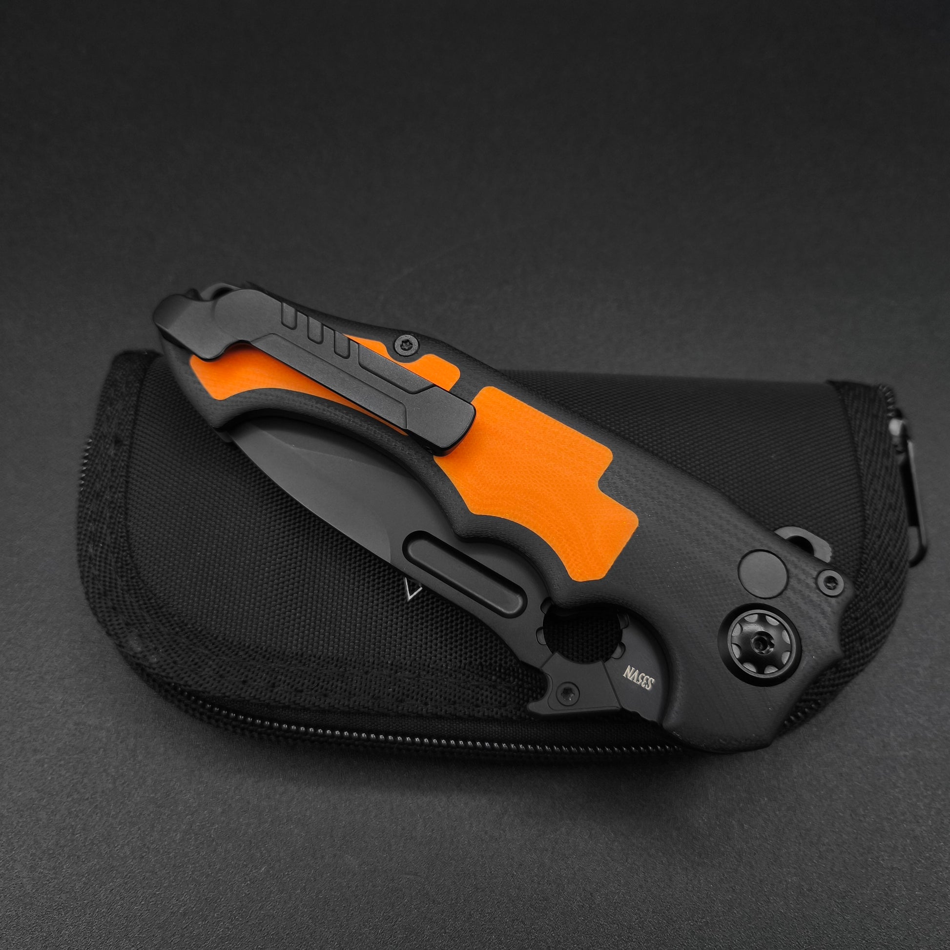 ADV Pitboss 2 Black and Orange G10 4