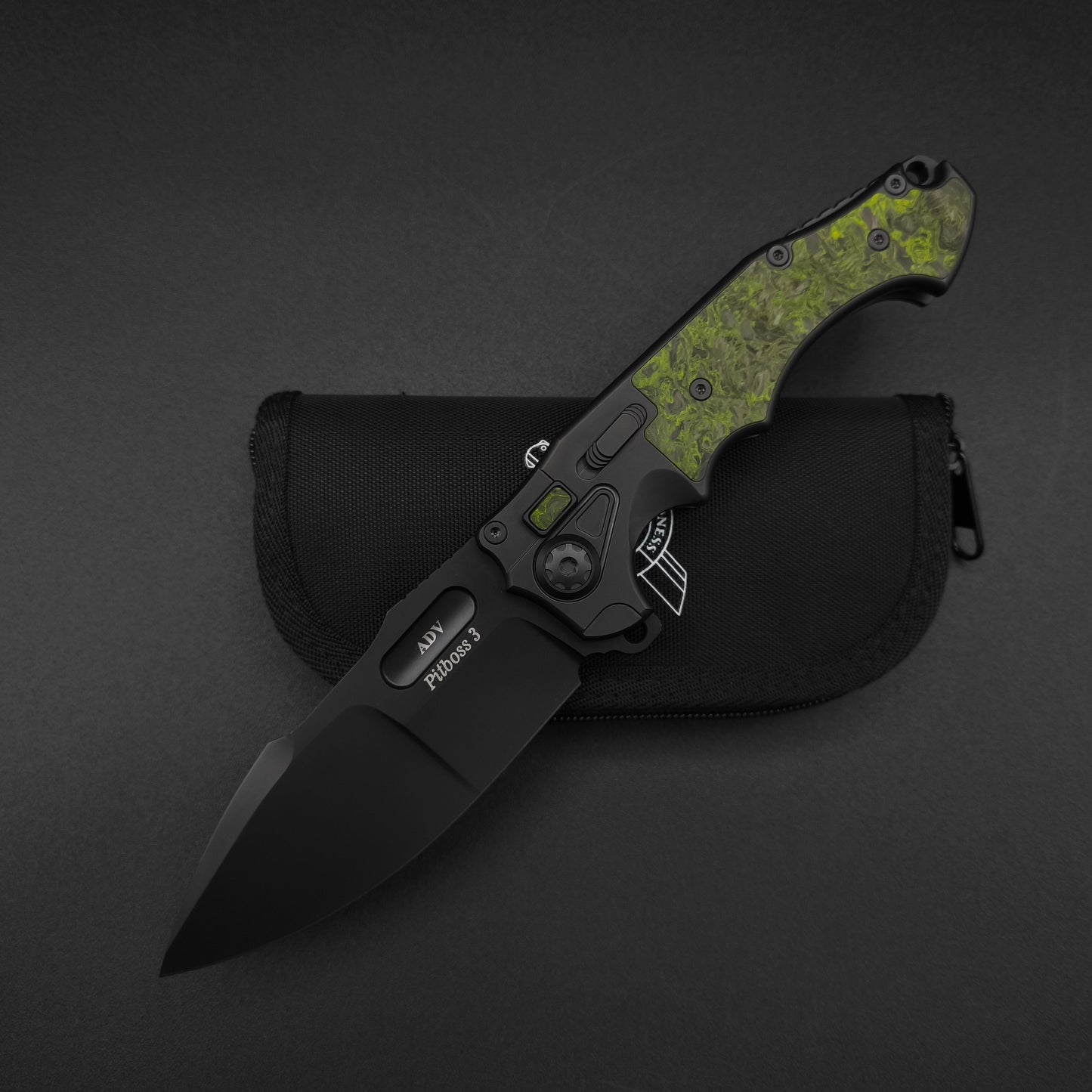 ADV Pitboss 3 Black, Green Carbon Fiber 1