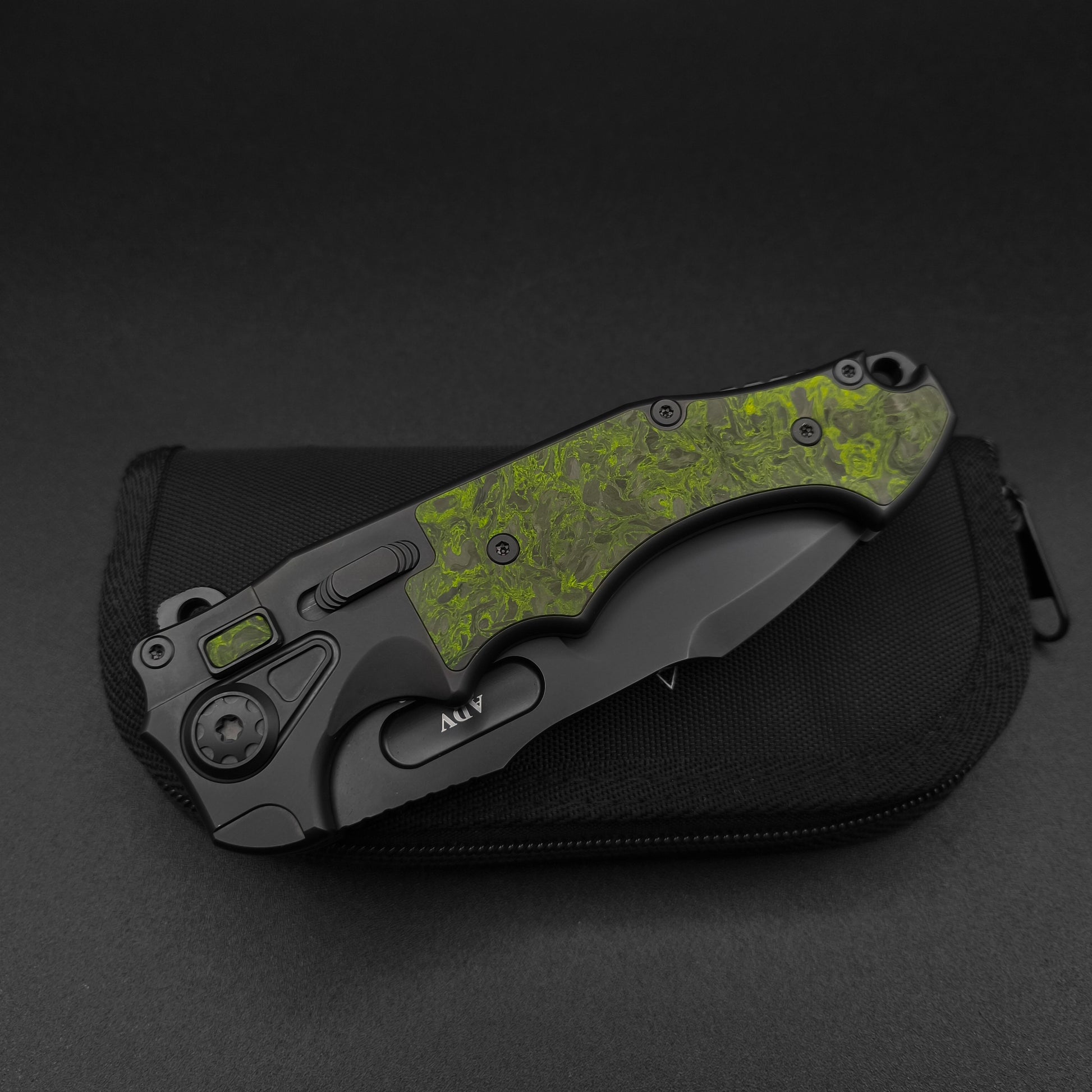 ADV Pitboss 3 Black, Green Carbon Fiber 3