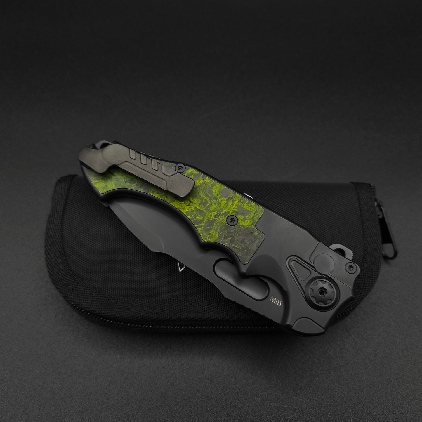 ADV Pitboss 3 Black, Green Carbon Fiber 4