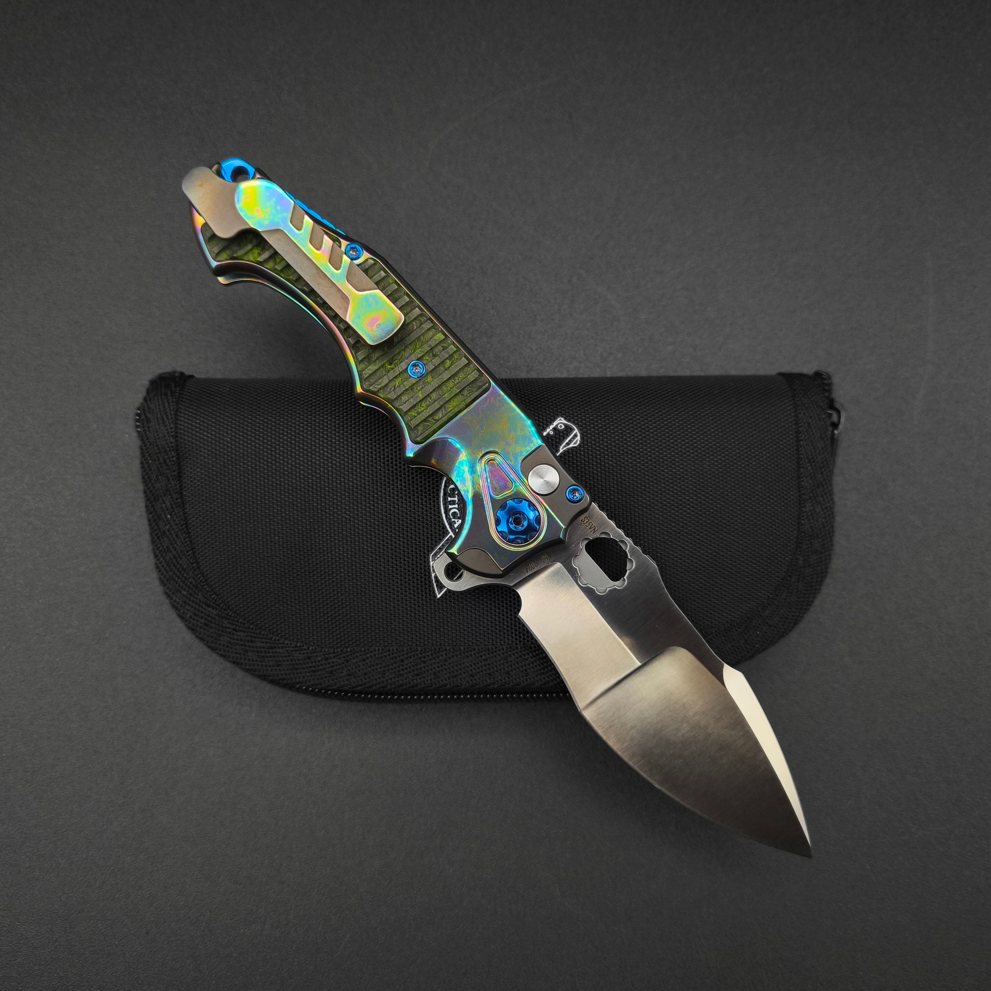 ADV Mini Alpha-S Acid Rain Green Fluted Carbon Fiber 2