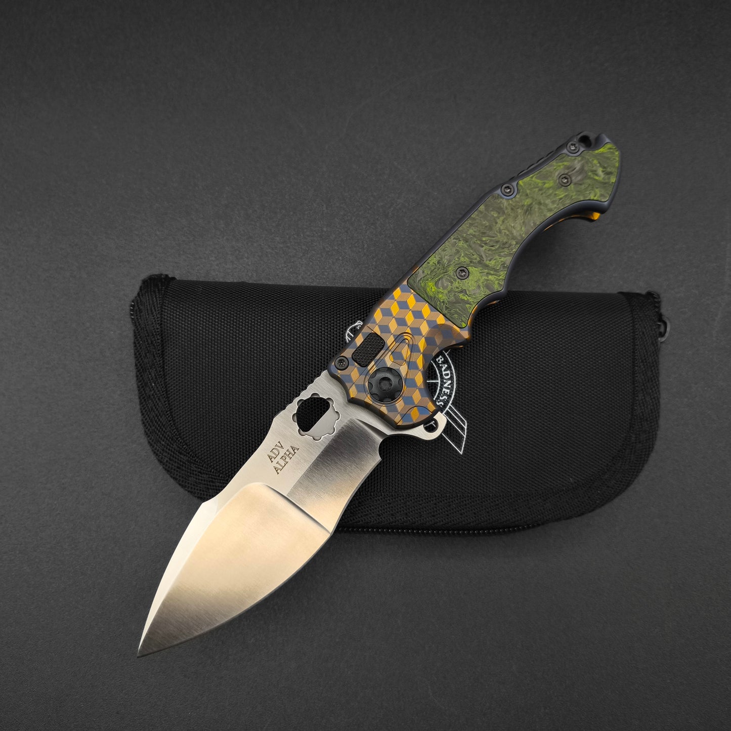 ADV Mini Alpha-S Laser Art, Green Carbon Fiber 1