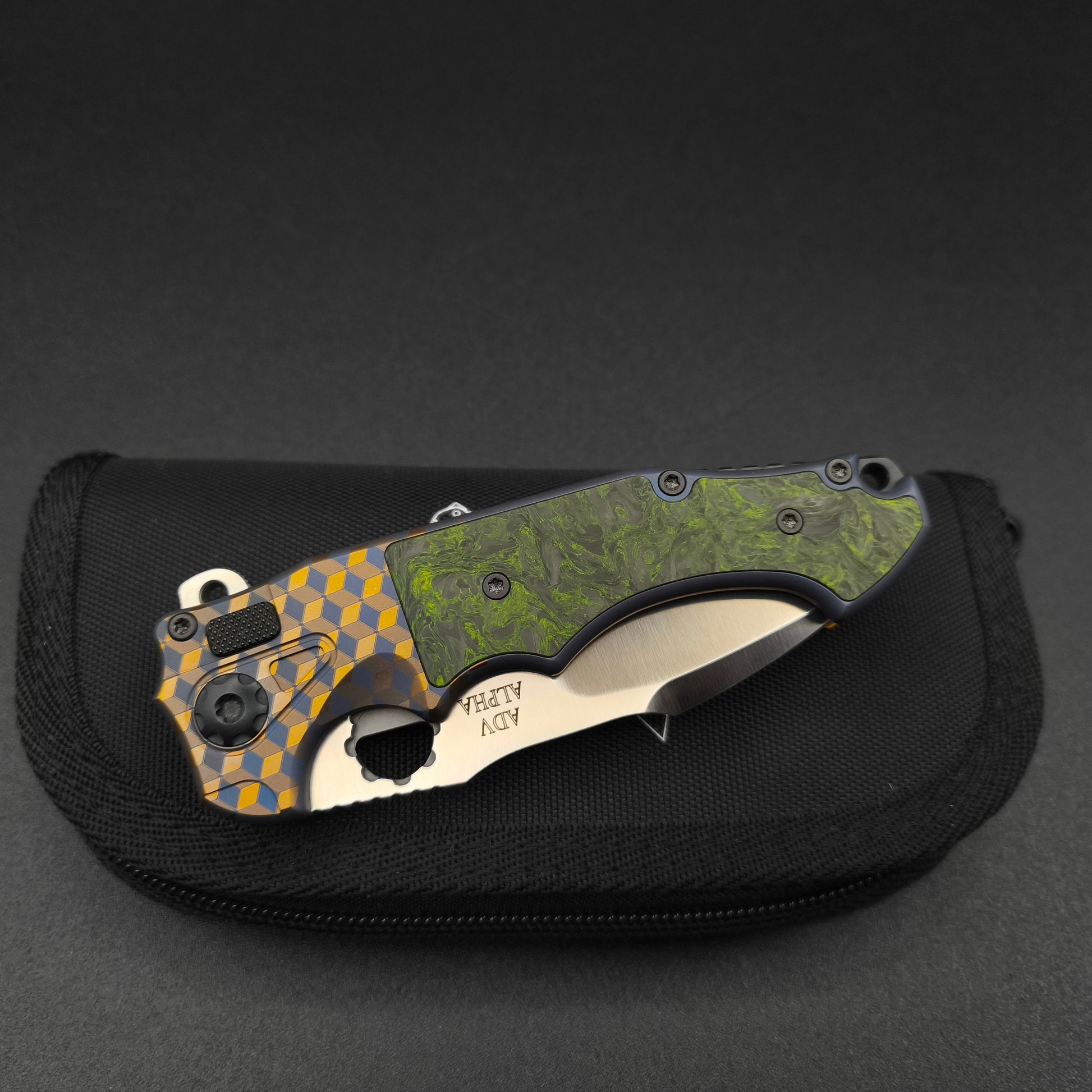 ADV Mini Alpha-S Laser Art, Green Carbon Fiber 3