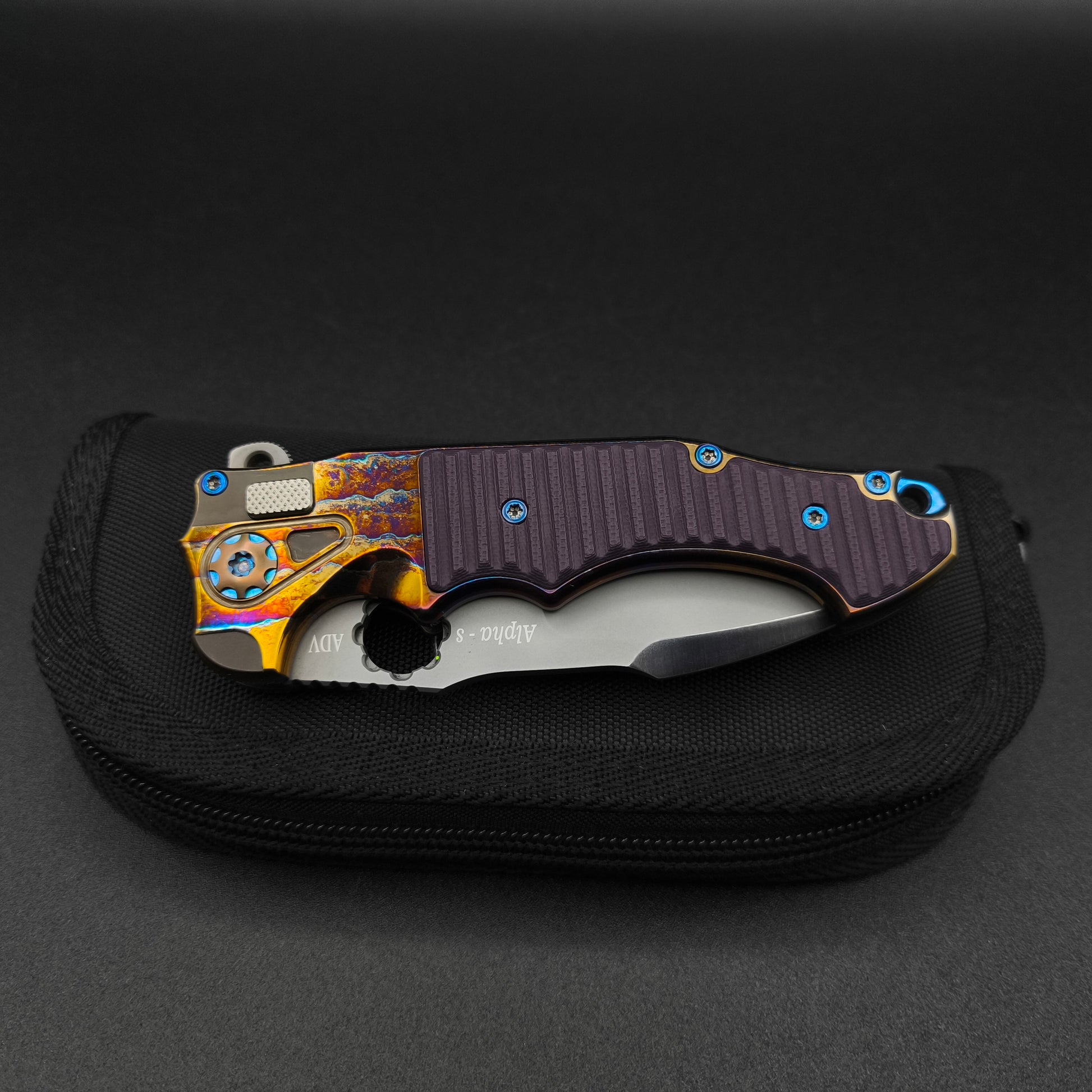 ADV Mini Alpha-S Acid Rain Purple Fluted G10 3