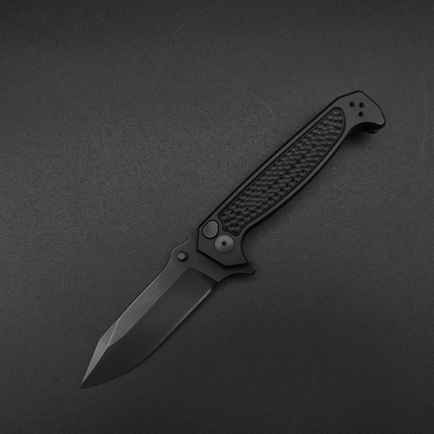 Half Face Blades Disaster Folder, Anodized black, nitride black blade 2