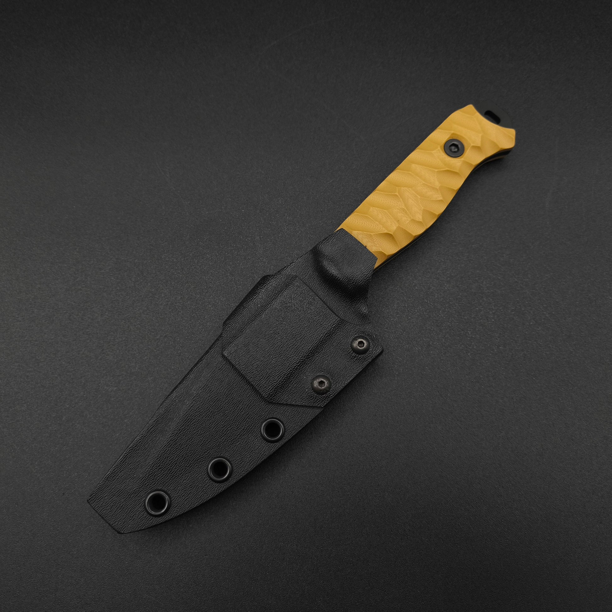 Half Face Blades Field Knife Coyote G10, Armor Black cerakote 5