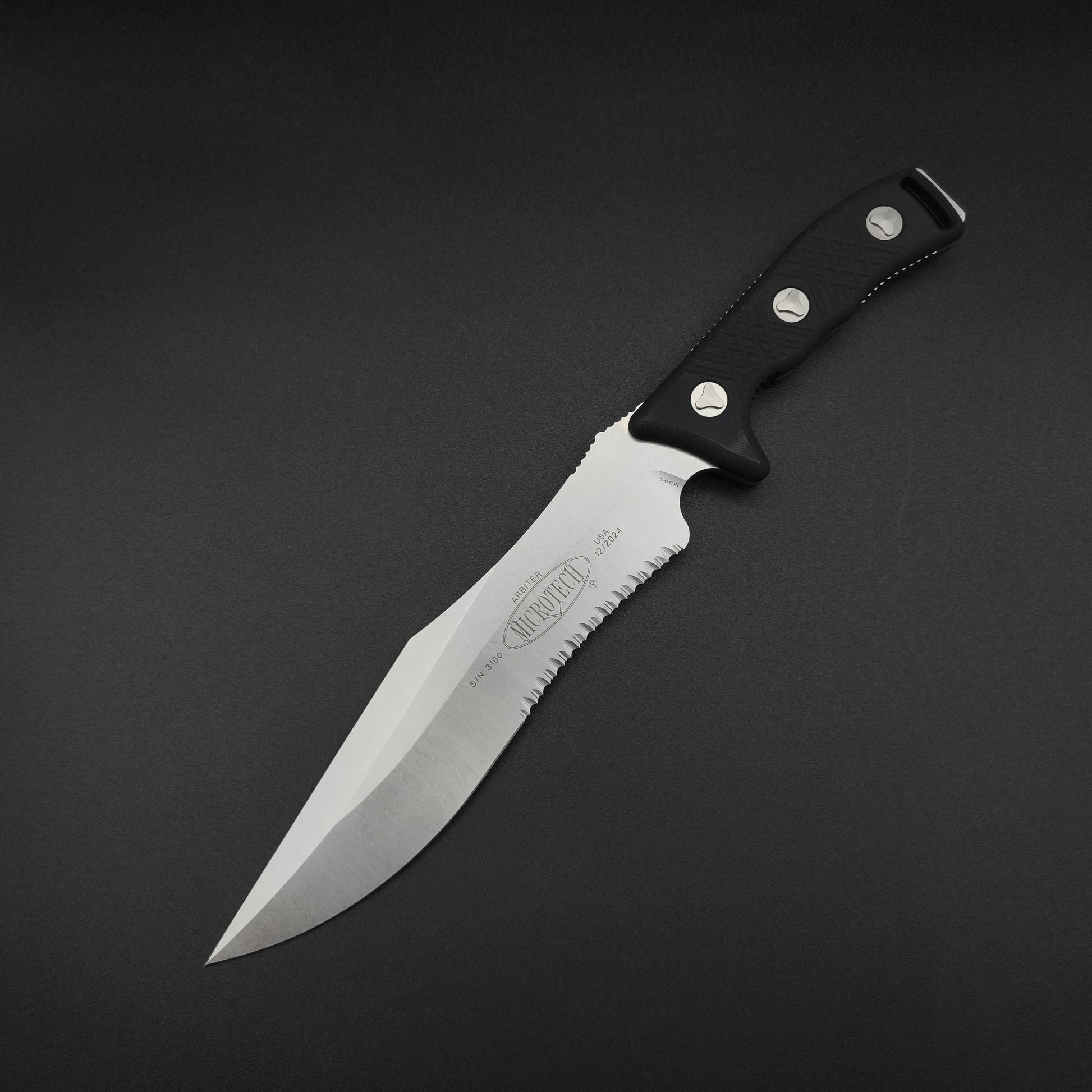 Microtech Knives Arbiter Stonewash Partial Serrated 1