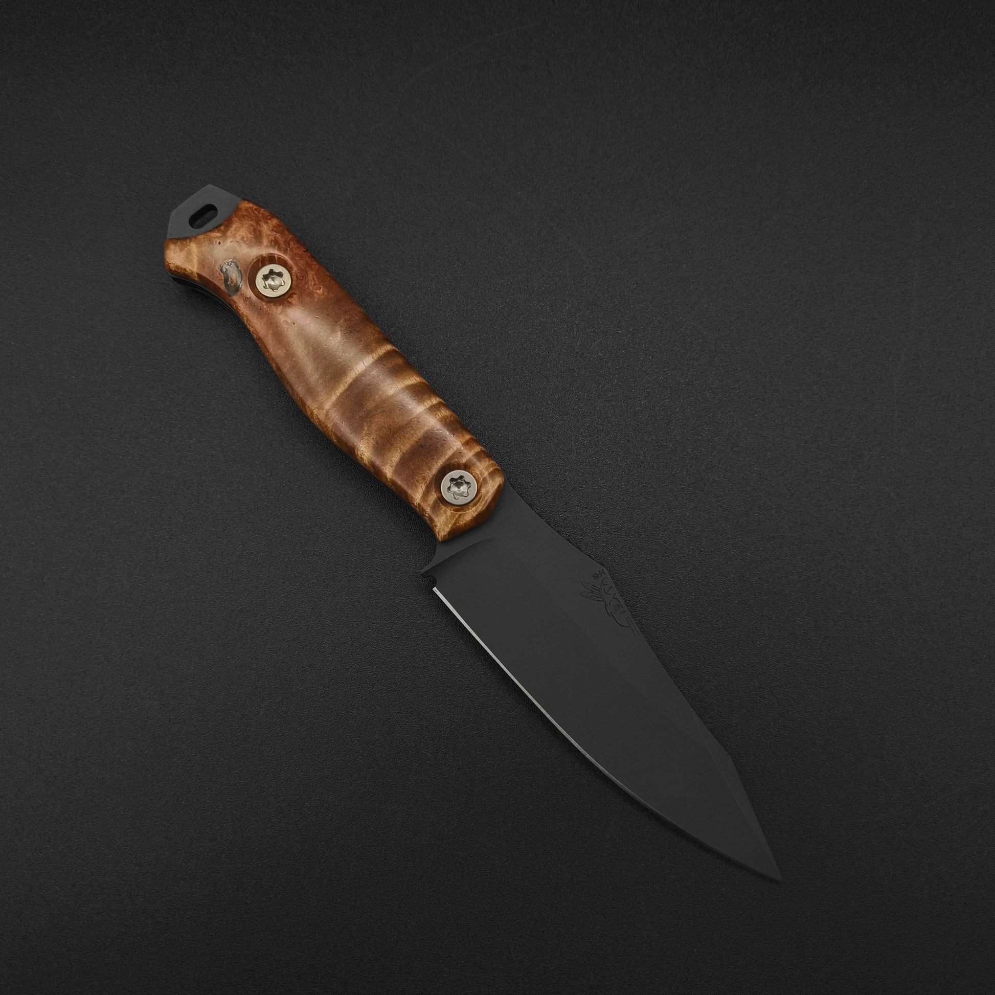 Half Face Blades Field Knife Curly Maple 1