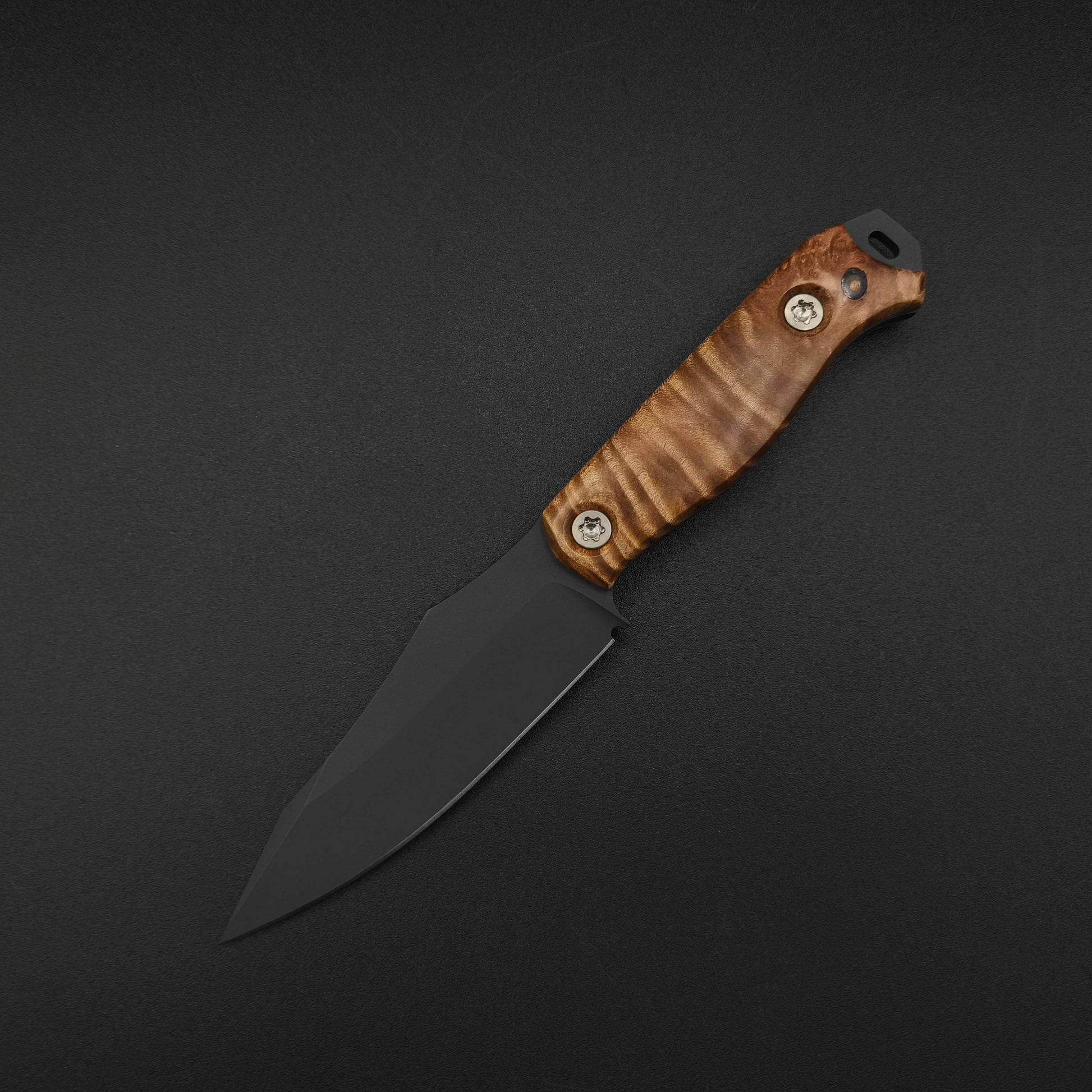 Half Face Blades Field Knife Curly Maple 2