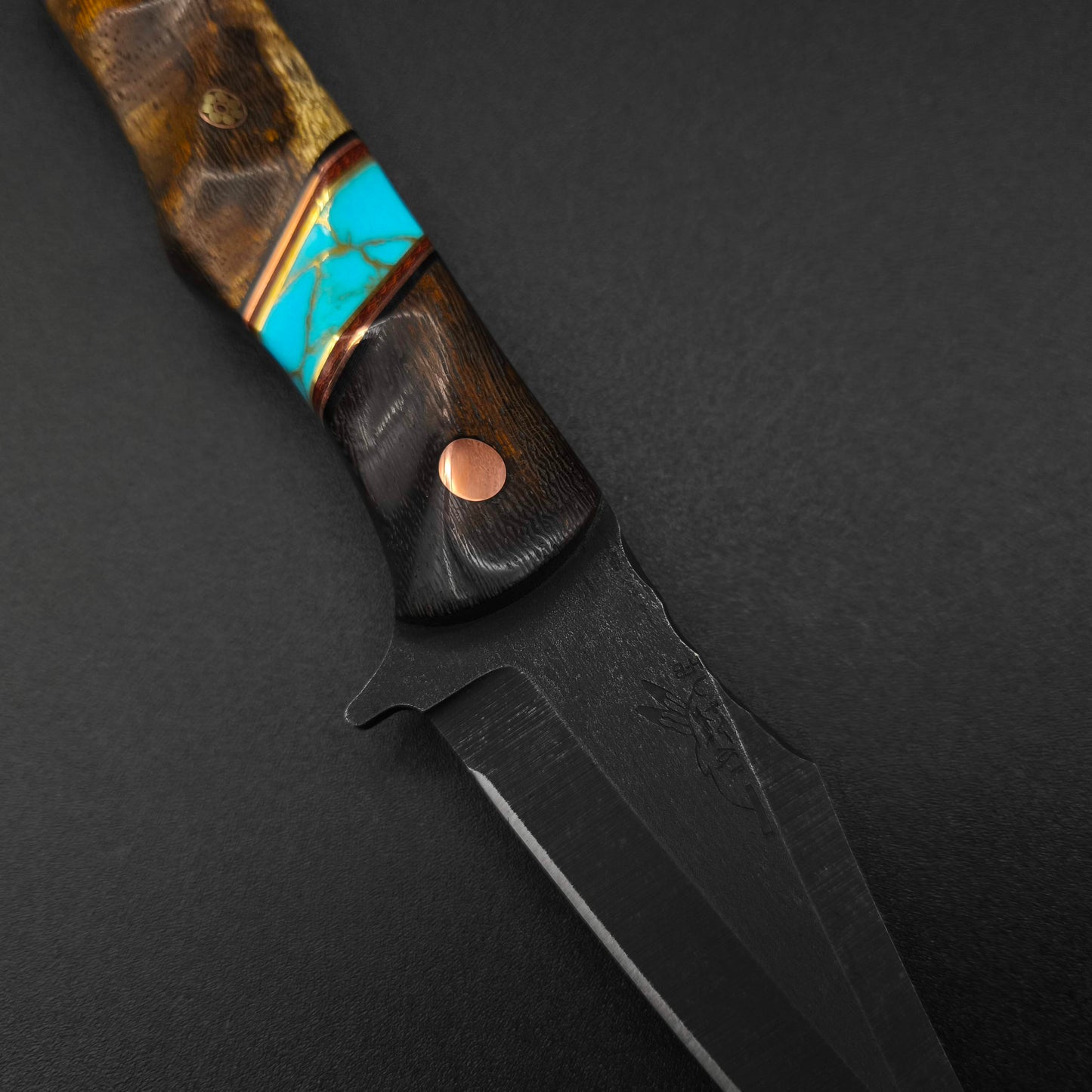 Half Face Blades Abdullah Pheasant Wood and Turquoise 3