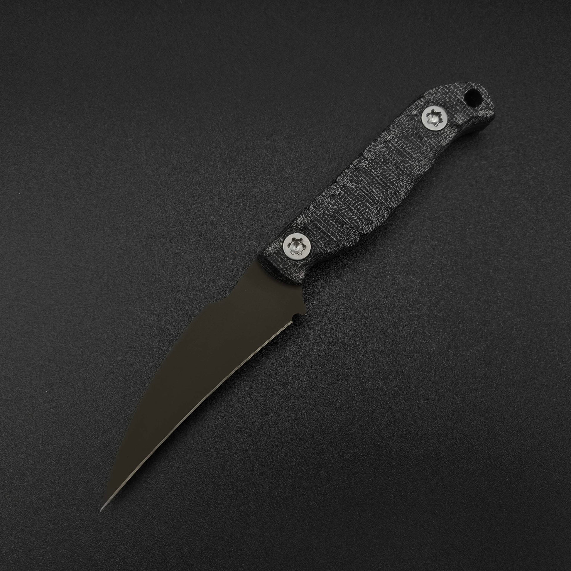 Half Face Blades Gula Gula Black canvas micarta, OD Green cerakote 2