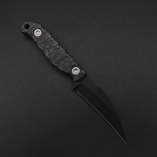 Half Face Blades Gula Gula Black canvas micarta, Armor Black cerakote 1