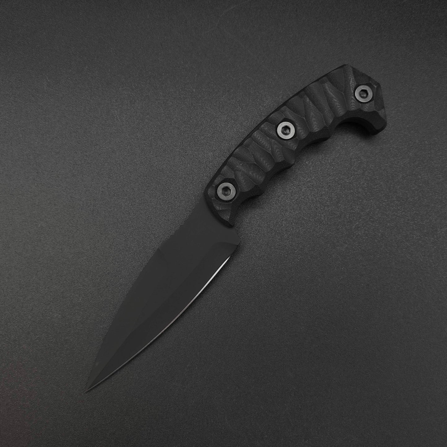 Half Face Blades HUMINT 4" Black G10, armor black cerakote 2