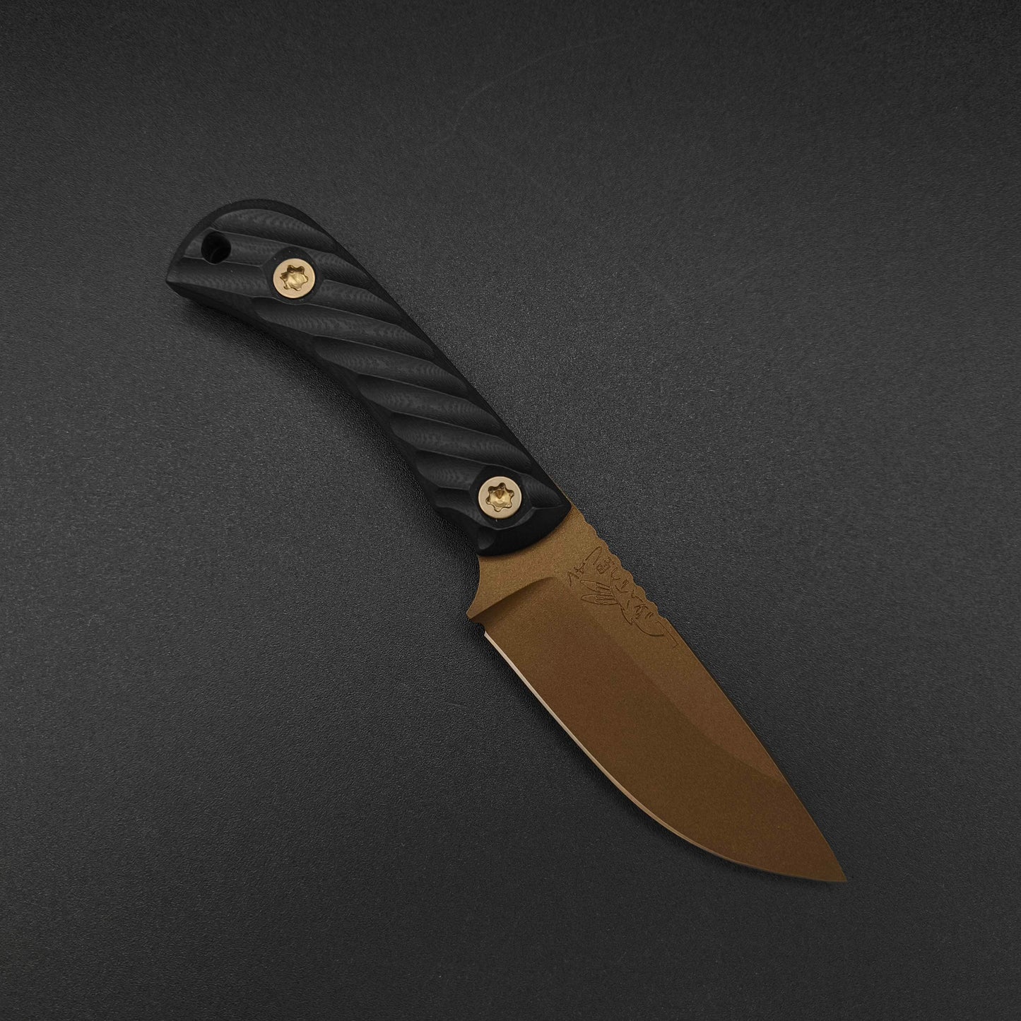 Half Face Blades Cav Jr Black G10, Midnight Bronze cerakote 1