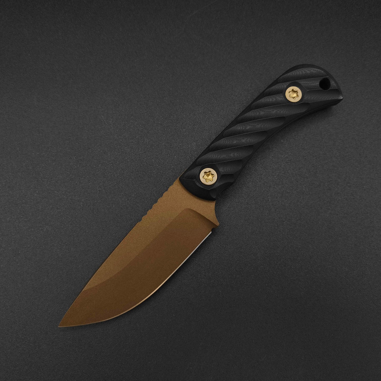 Half Face Blades Cav Jr Black G10, Midnight Bronze cerakote 2