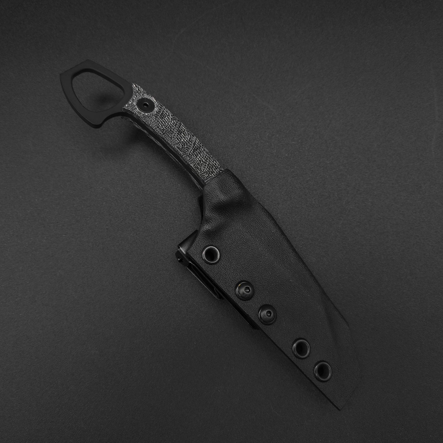 Half Face Blades SHPOS Black Canvas Micarta, Armor Black cerakote 4