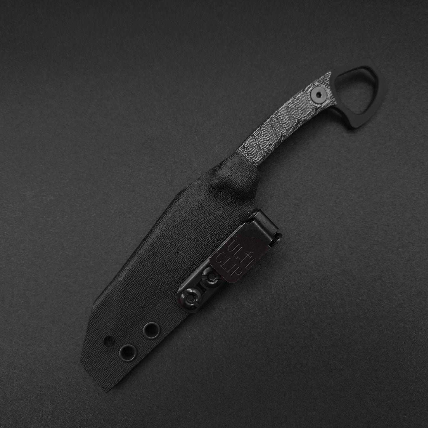 Half Face Blades SHPOS Black Canvas Micarta, Armor Black cerakote 5