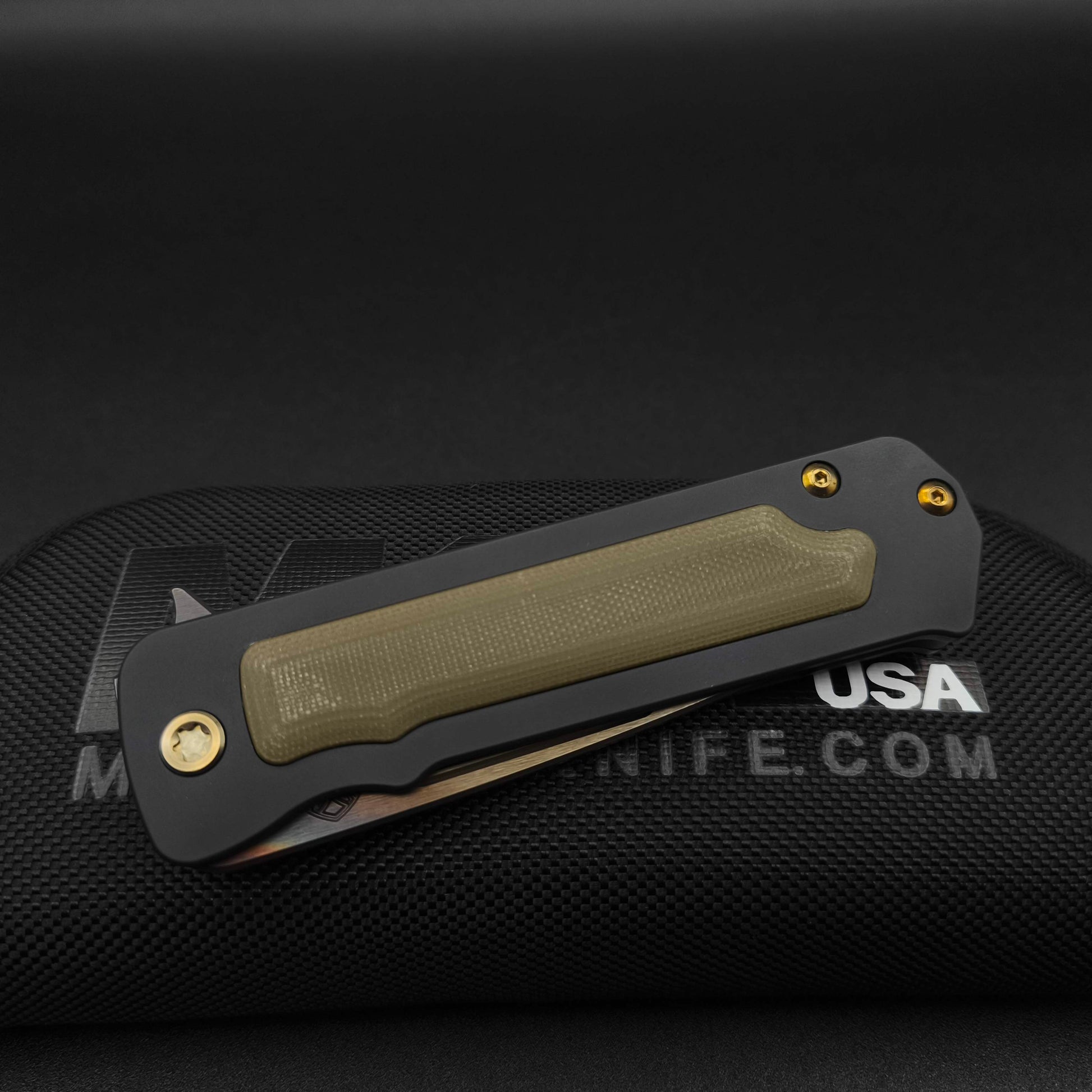 Medford TFF-4 Vulcan Tanto, Black DLC Titanium, OD Green G10 4