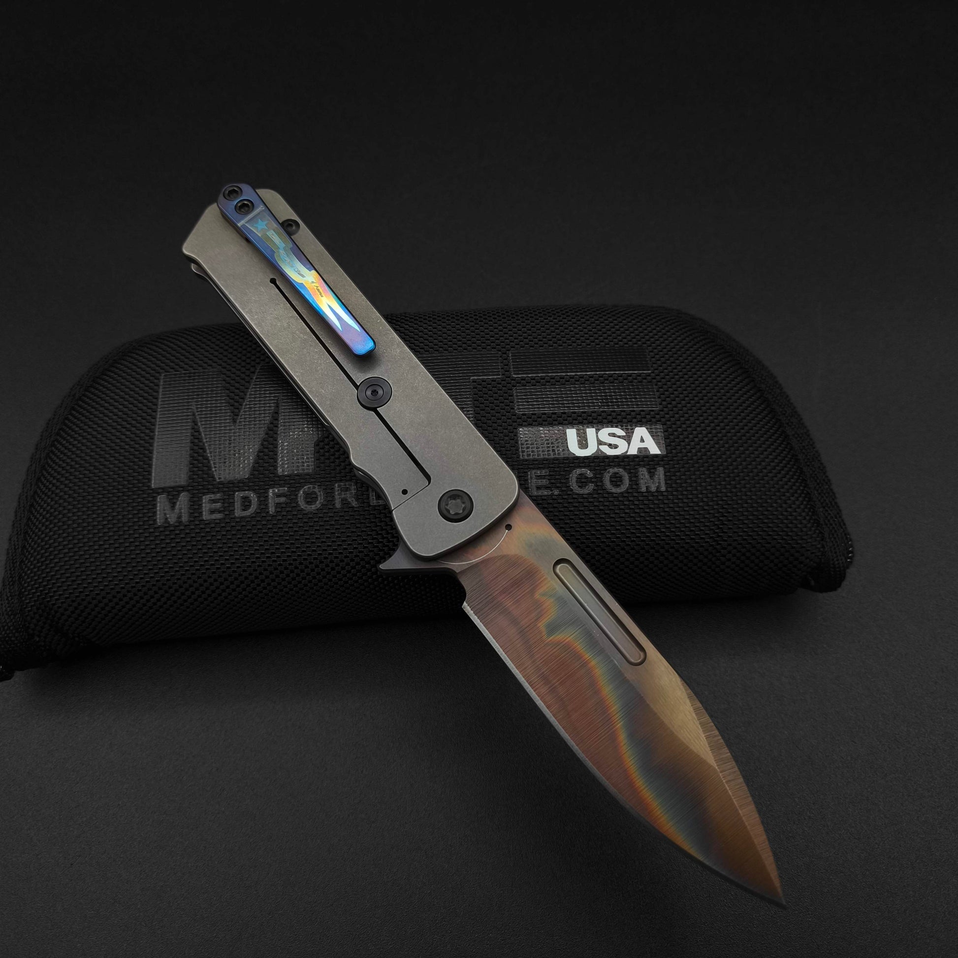 Medford TFF-4 Vulcan DP, Titanium, Black G10 2