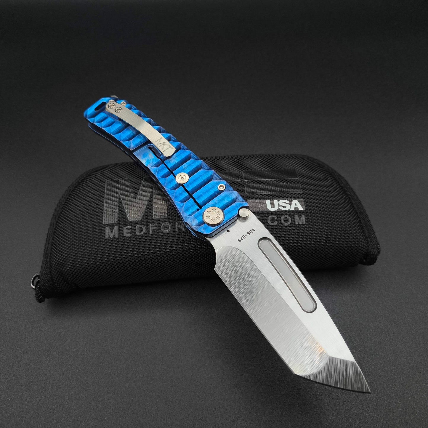 Medford Marauder H, Satin Tanto, Blue Diamond Gatorbelly 2