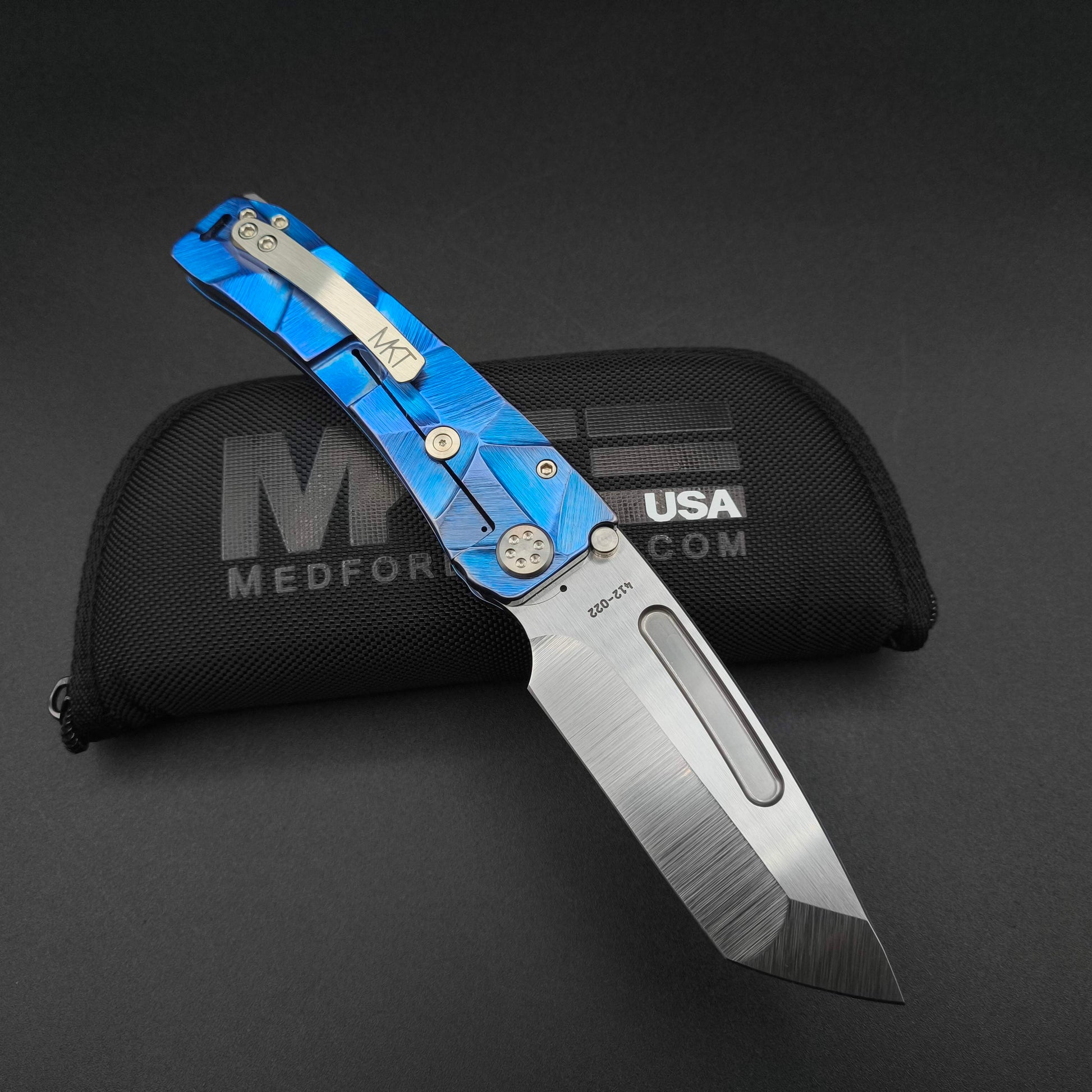 Medford Marauder H, Satin Tanto, Blue Stained Glass 2