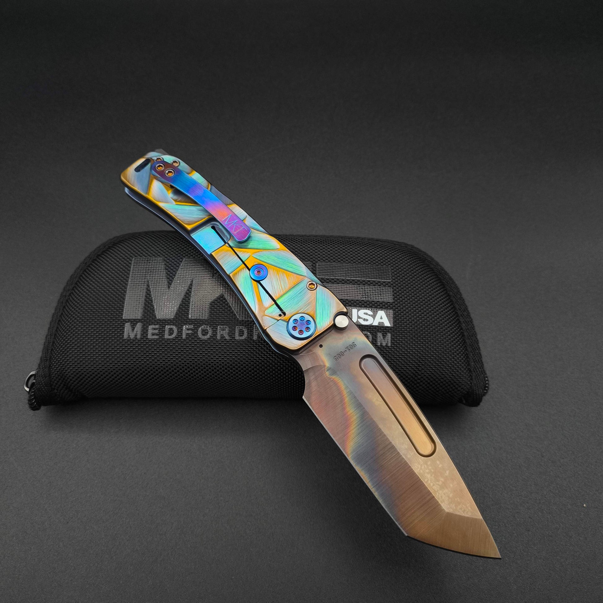 Medford Marauder H, Vulcan Tanto, Aqua and Bronze Stained Glass 2