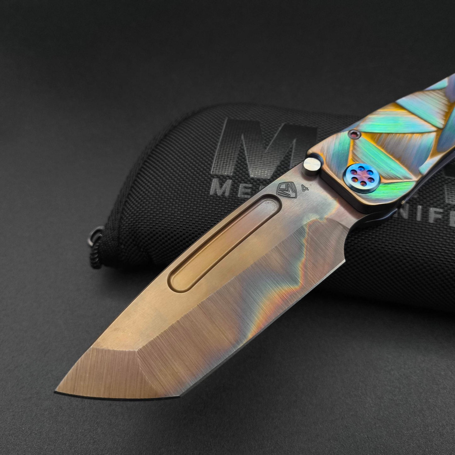 Medford Marauder H, Vulcan Tanto, Aqua and Bronze Stained Glass 3