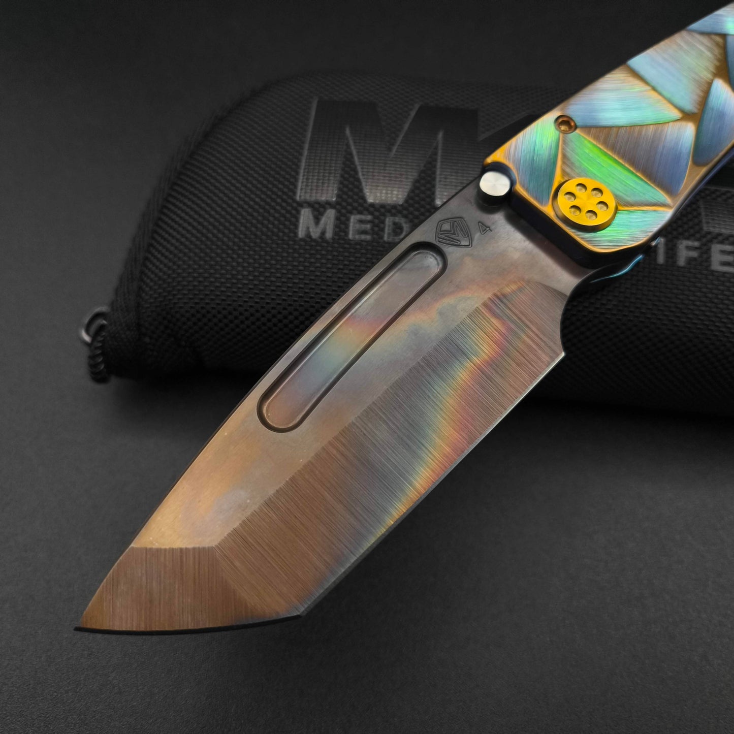 Medford Marauder H, Vulcan Tanto, Aqua and Bronze Stained Glass 3