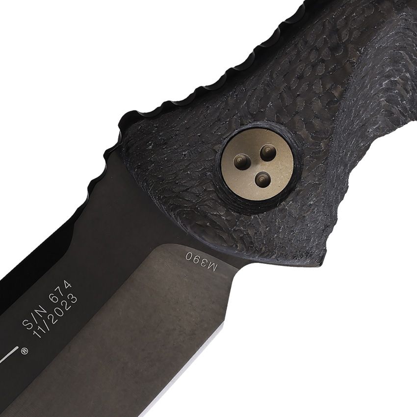 Microtech Knives Socom Alpha T/E Black DLC CF carbon fiber 3