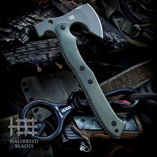 Halfbreed Blades CRA-01 OD Ranger Green Compact Rescue Axe 1