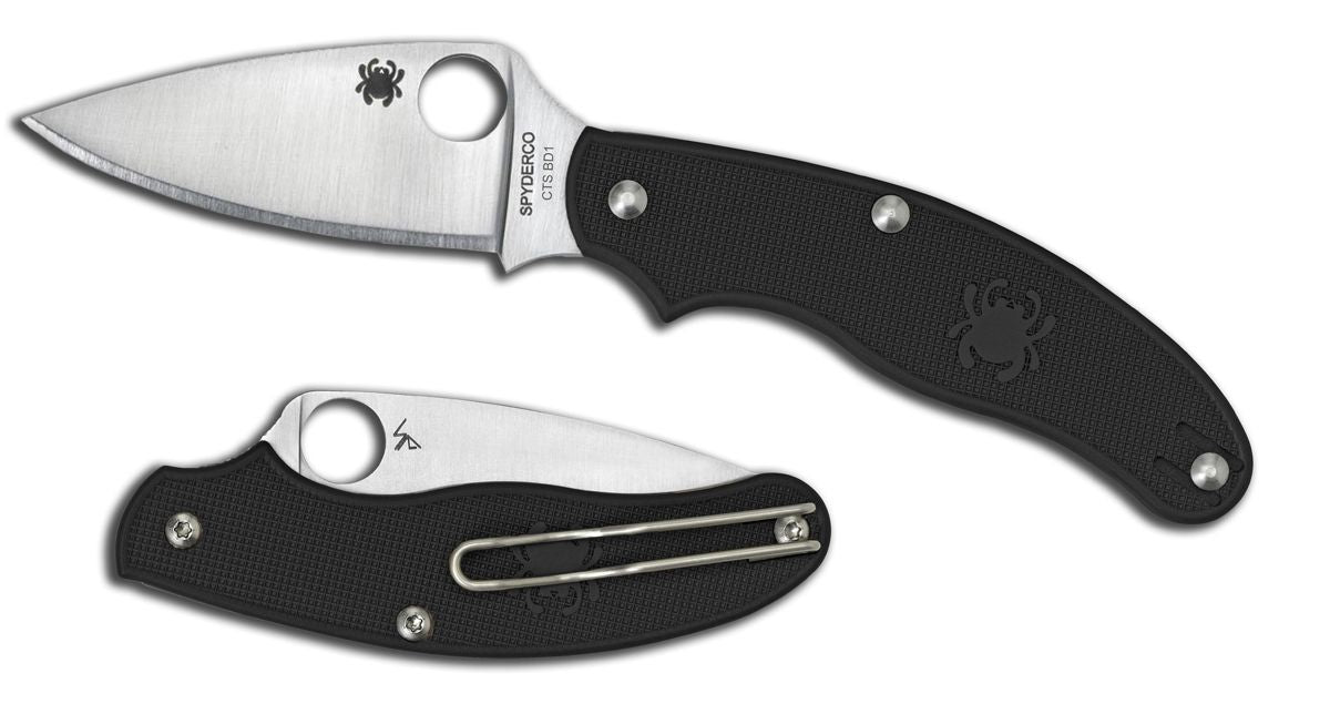 Spyderco C94PBK UK Penknife, LEAF Shape, FRN UKPK