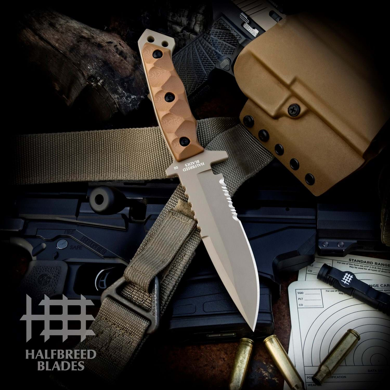 Halfbreed Blades MIK-03 Gen-2 Medium Infantry Knife Dark Earth 1