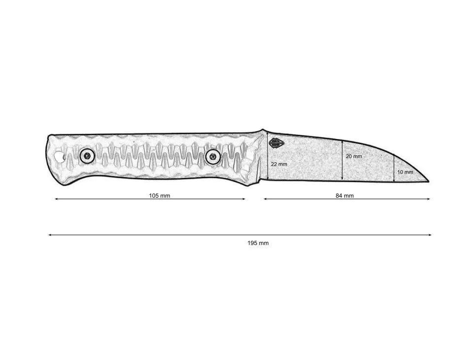 Blade Brothers Knives EDC Wharncliffe Knife RAVEN 8