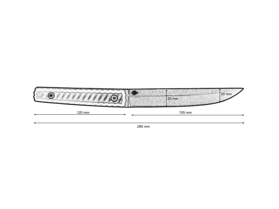 Blade Brothers Knives Tactical Tanto Knife SAKURA 7