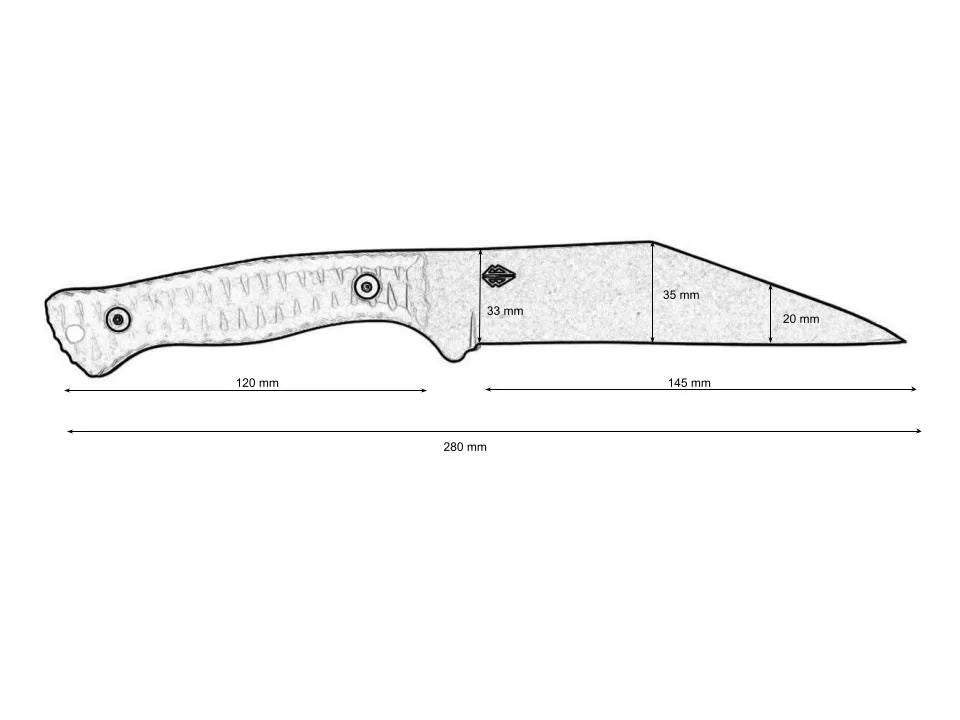 Blade Brothers Knives Tactical Knife SCRAMASEAX 6