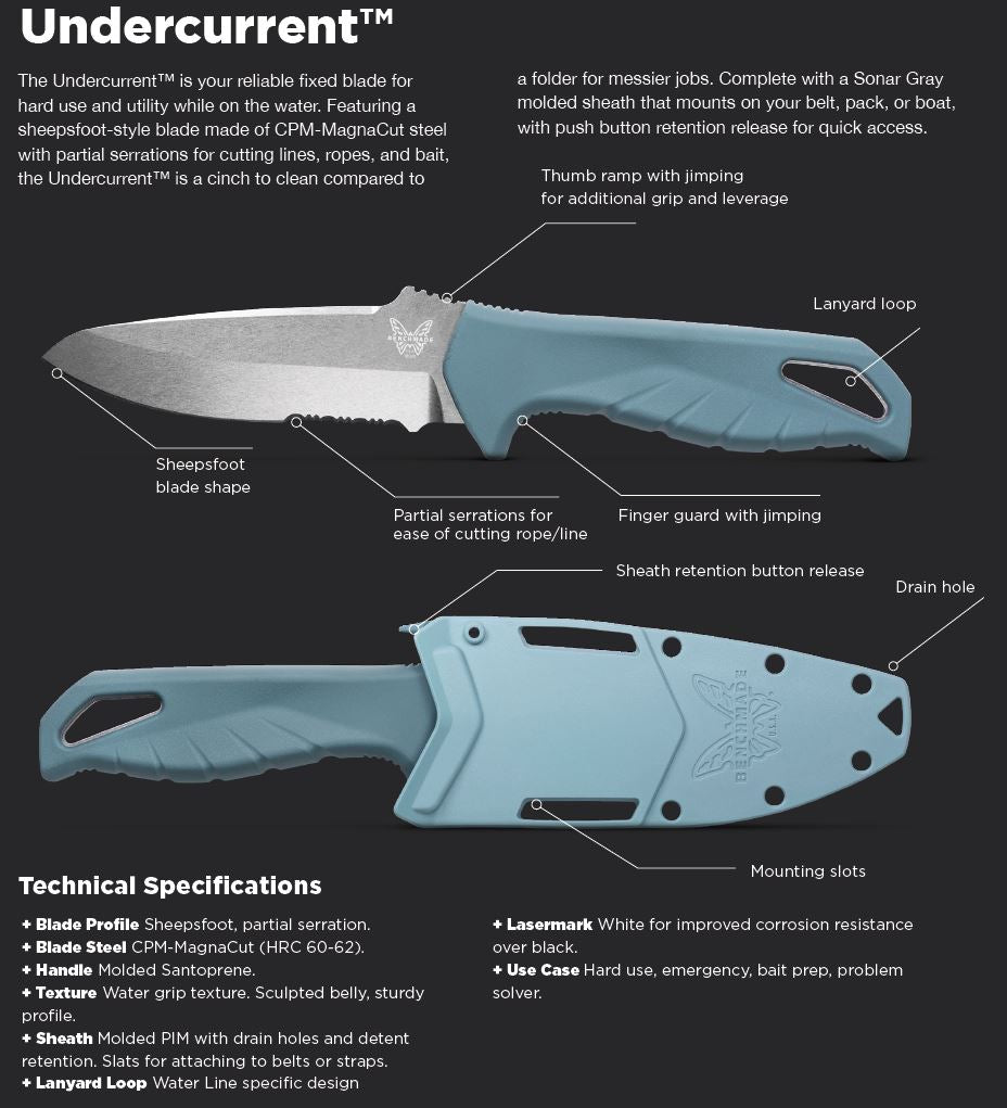 Benchmade 18040S Undercurrent SANTOPRENE, MagnaCut 4