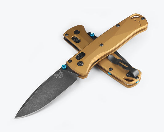 Benchmade 535BK-07 BUGOUT, Burnt Brass Aluminium 1