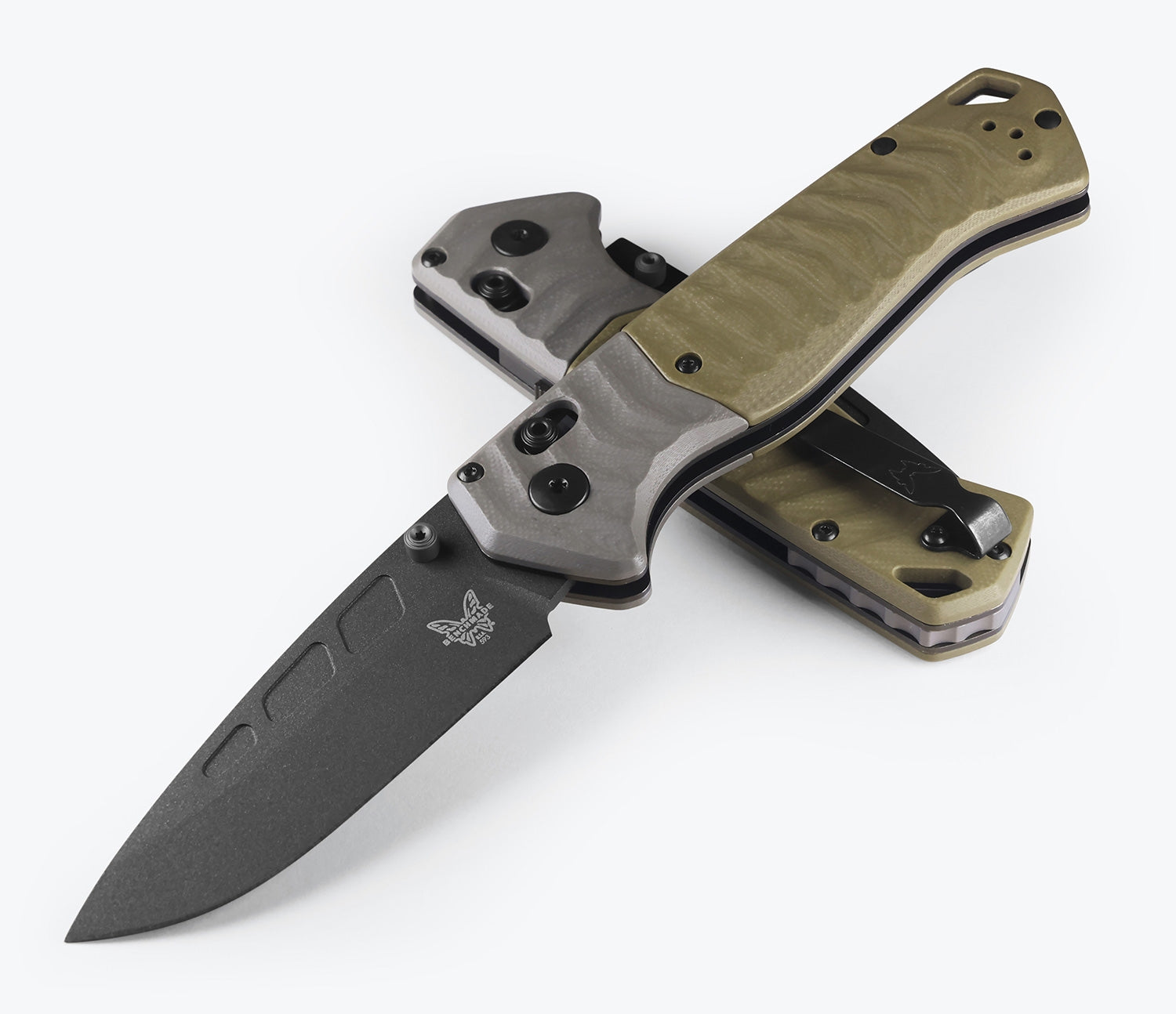 Benchmade 593BK PSK, MagnaCut, Gray/ Green G10 1