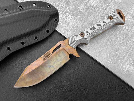 Dawson Knives Shepherd, Copper, White/ Black, Magnacut 1