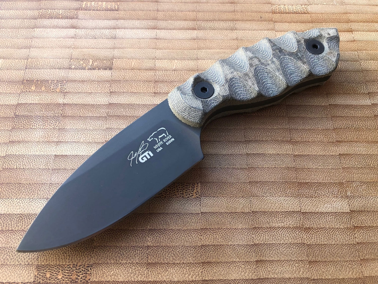 White River GTI 3, Black/ Olive Micarta, Black 1