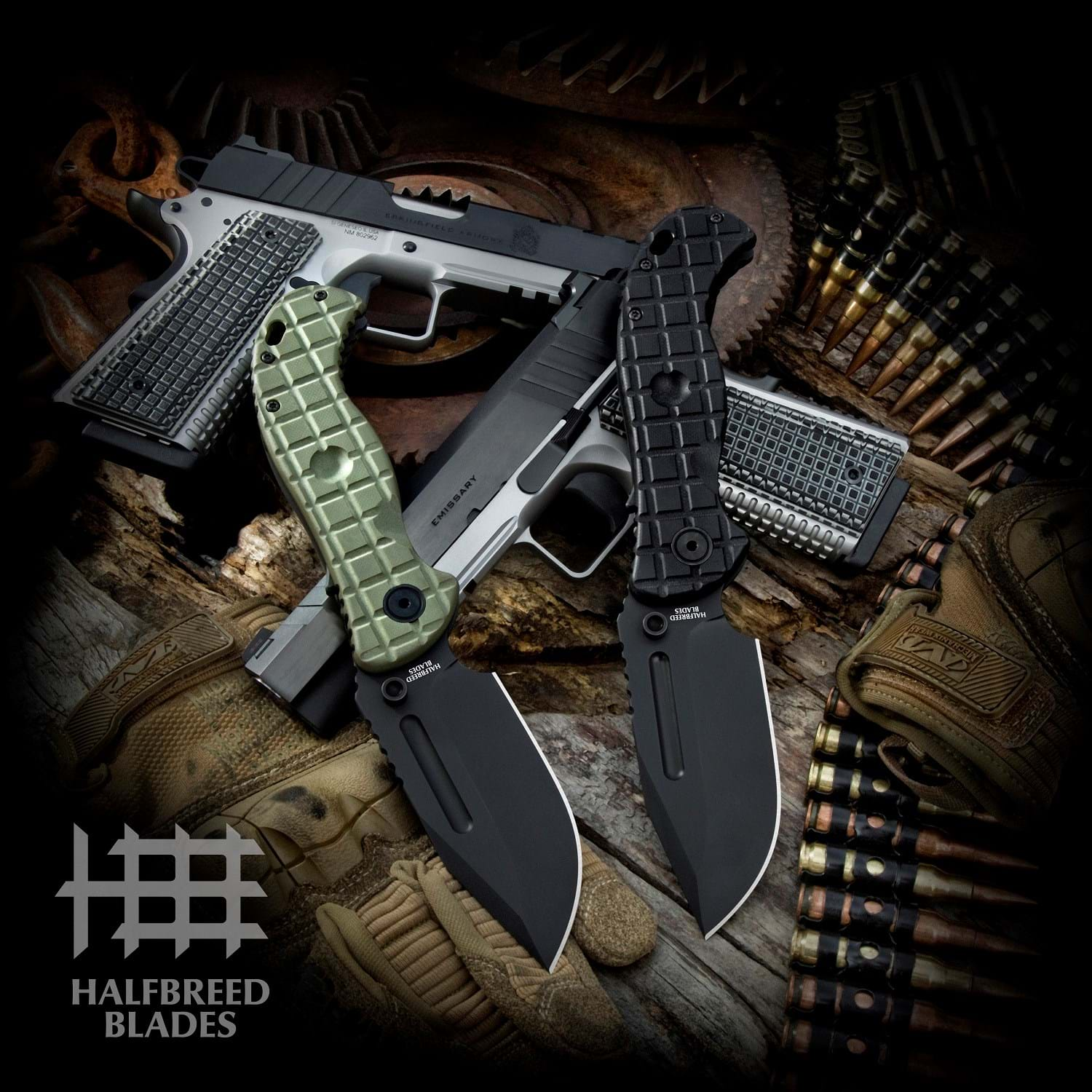 Halfbreed Blades LBF-01 Large Bush Folder Gen-2 OD Green 2